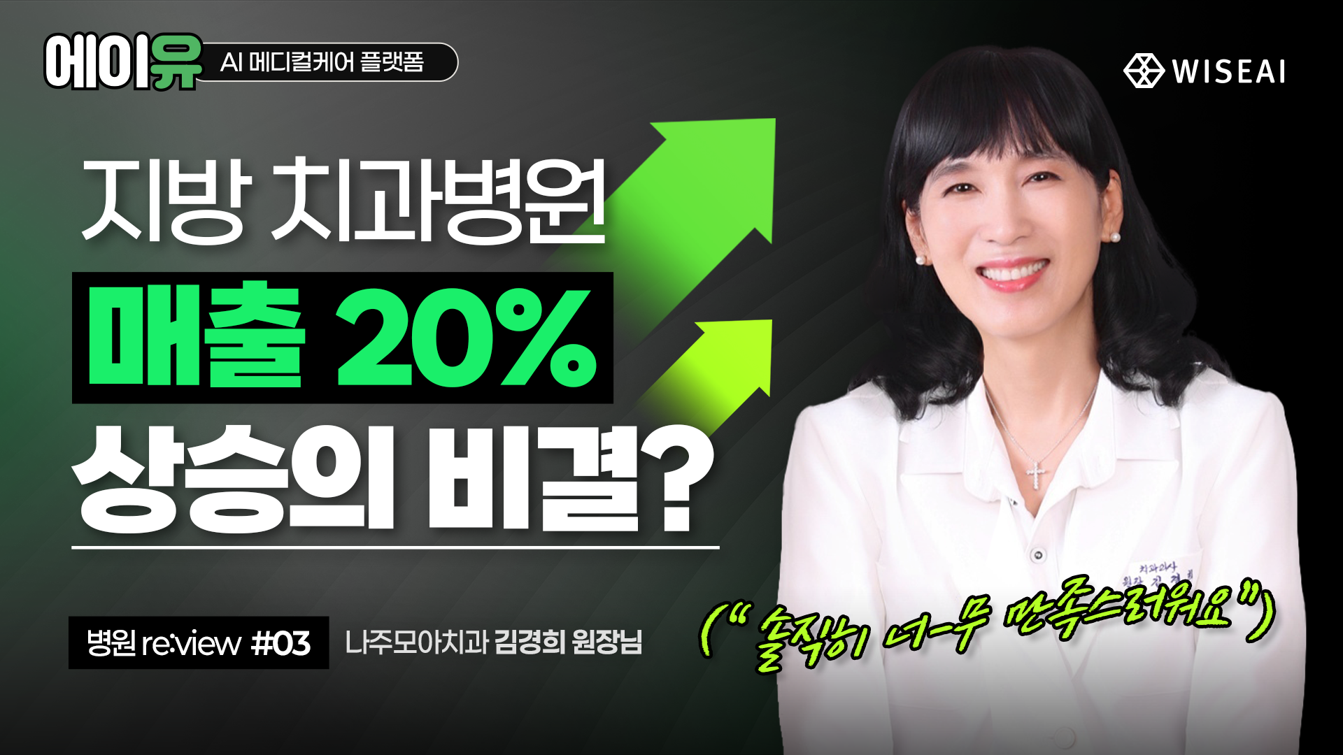 [나주모아치과] 지방·소규모 치과병원 매출 20% 상승의 비결?